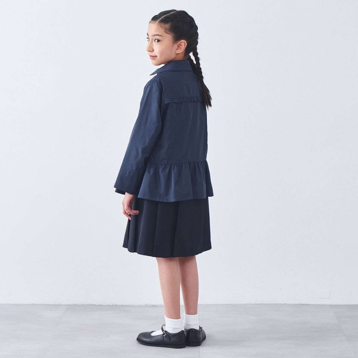 TIMEセール20％OFF】【撥水加工】フード付きポケットリボンフリル