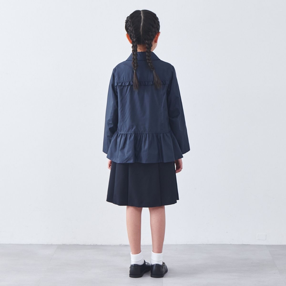 TIMEセール20％OFF】【撥水加工】フード付きポケットリボンフリル