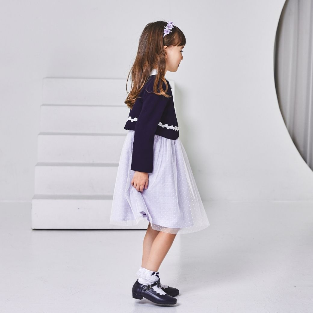 チュールレースアンサンブル 115 120 130cm (2371-8304) CHOPINblue/ショパン ブルー