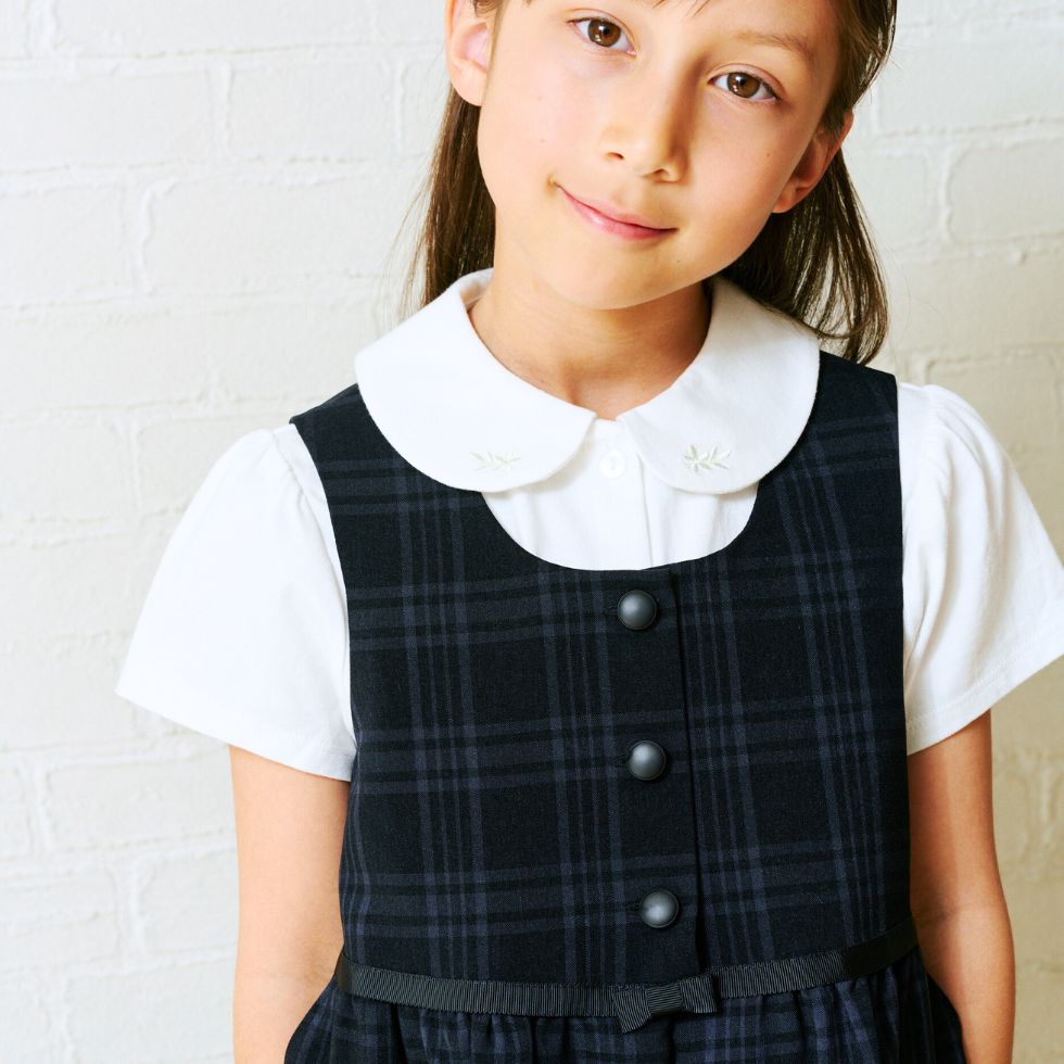 格子ジャンパースカート 100 110 120 130cm(8196-2311)