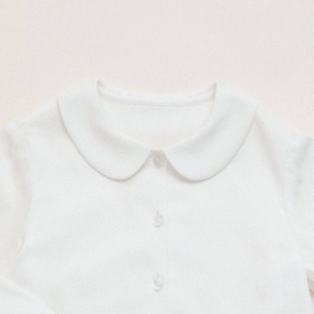 丸襟長袖ピケブラウス 90 100 110 120cm(8193-2304)