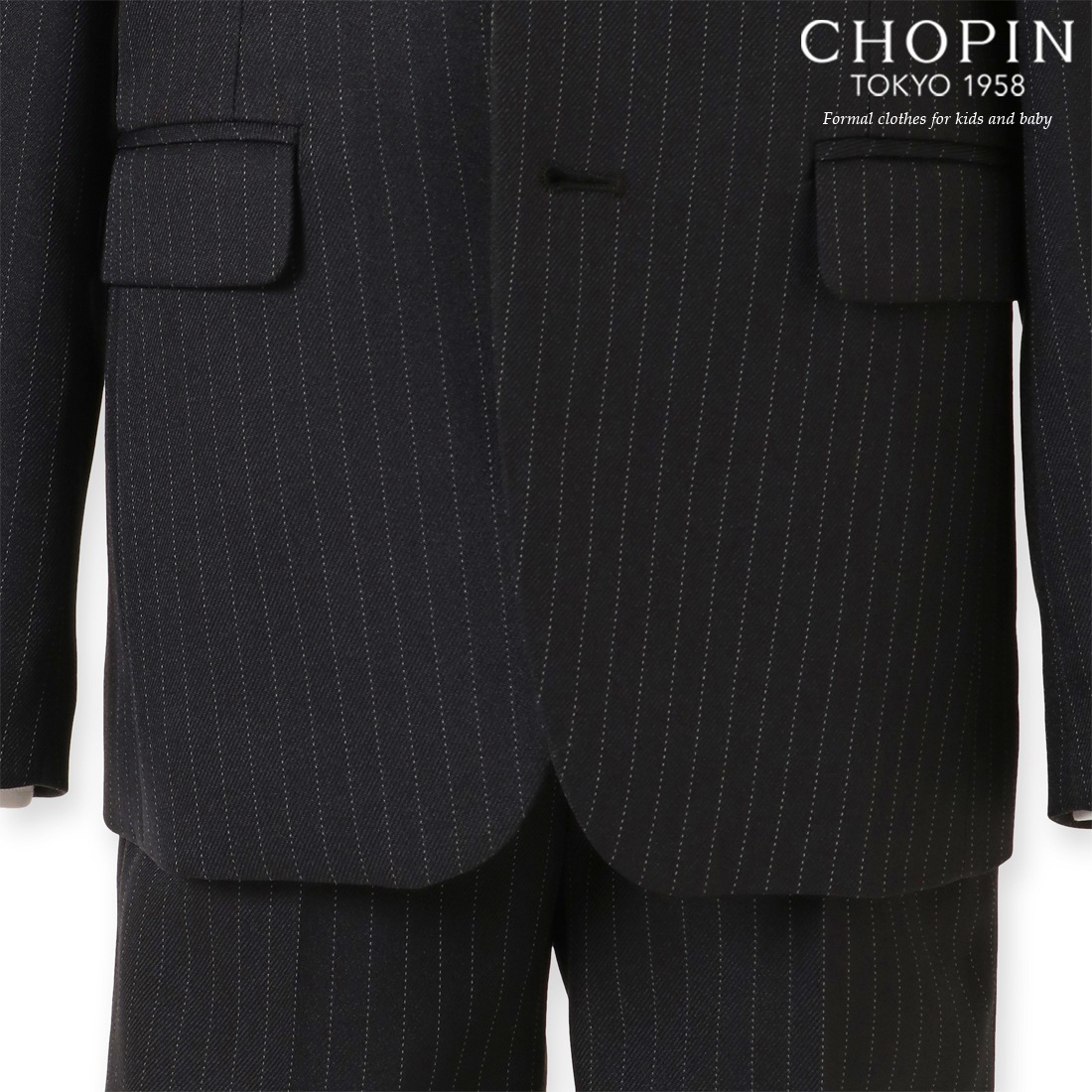 【廃版アウトレットセール68%OFF】2ボタンクレリックシャツスーツセット 110 130cm(8201-5402)