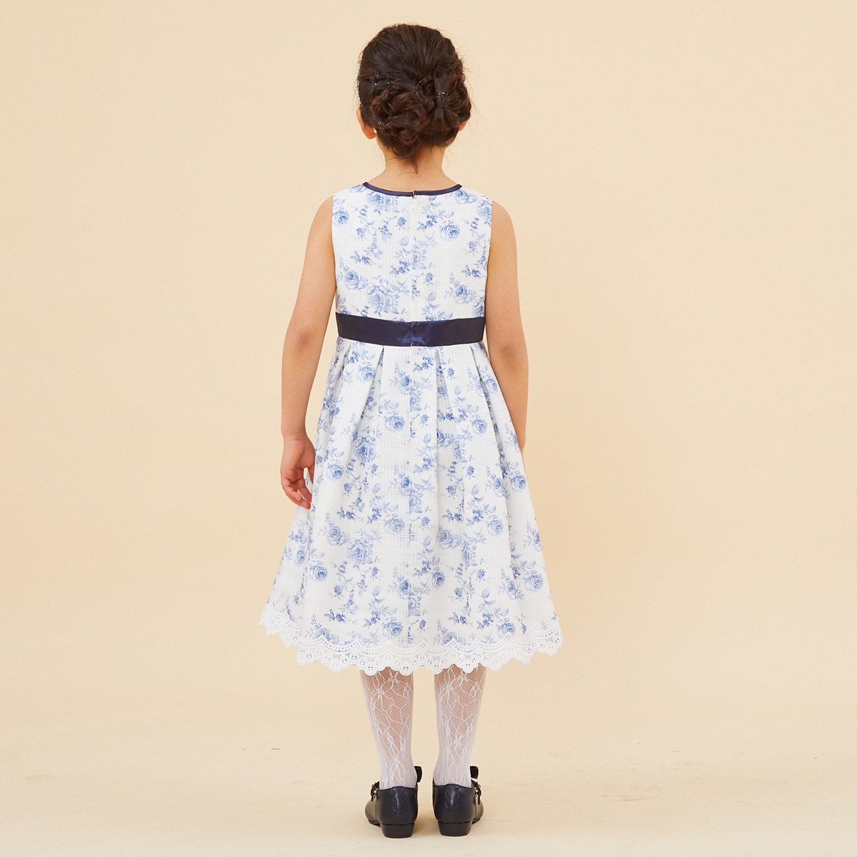 【セール30%OFF】花柄プリントドレス 120 130cm (8396-8301tdl)