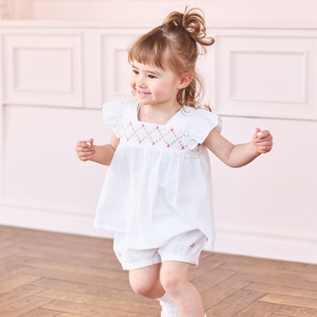 【SUMMER SALE】コットンエンブロイダリーセットアップ 80 90 100cm (2631-3145) utremi/ユトレミ