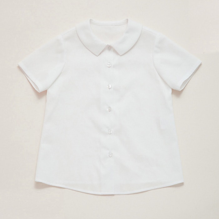 角襟半袖ピケブラウス 90 100 110 120 130cm(8193-2310)