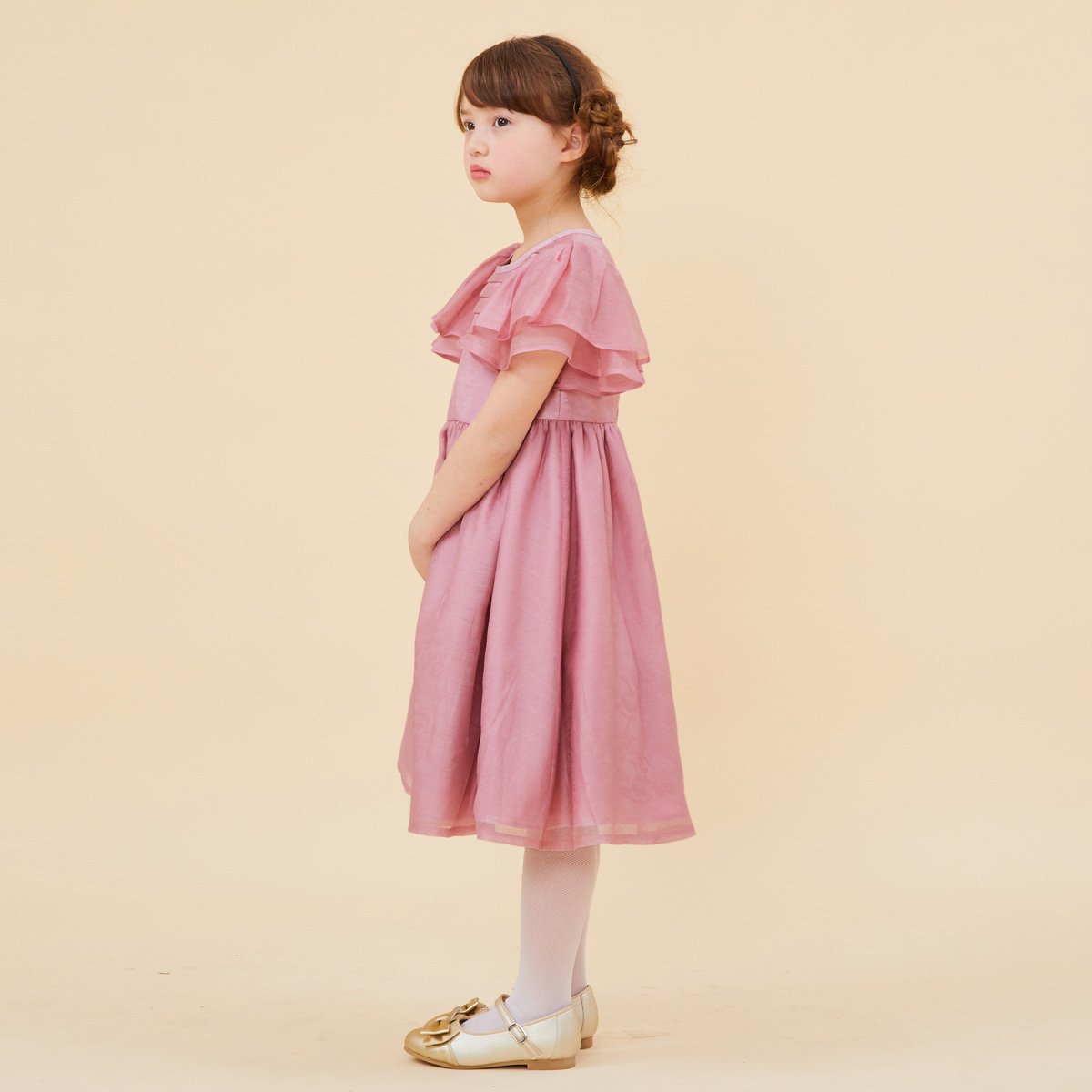 フレアスリーブドレス 110 120 130cm (8396-8303tdl)