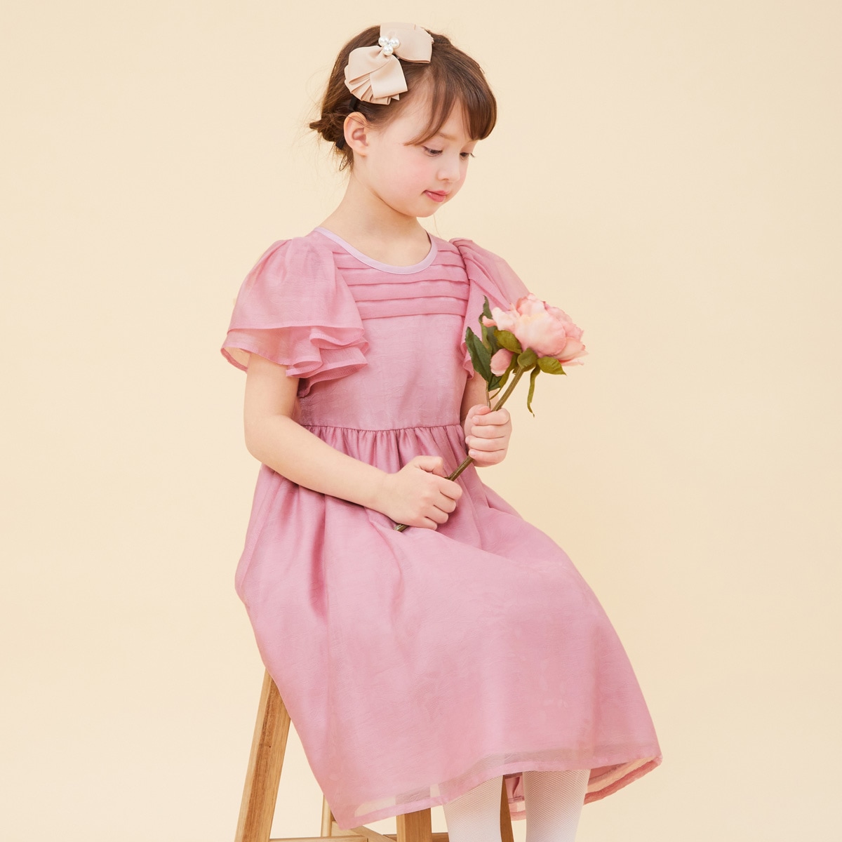 フレアスリーブドレス 110 120 130cm (8396-8303tdl)