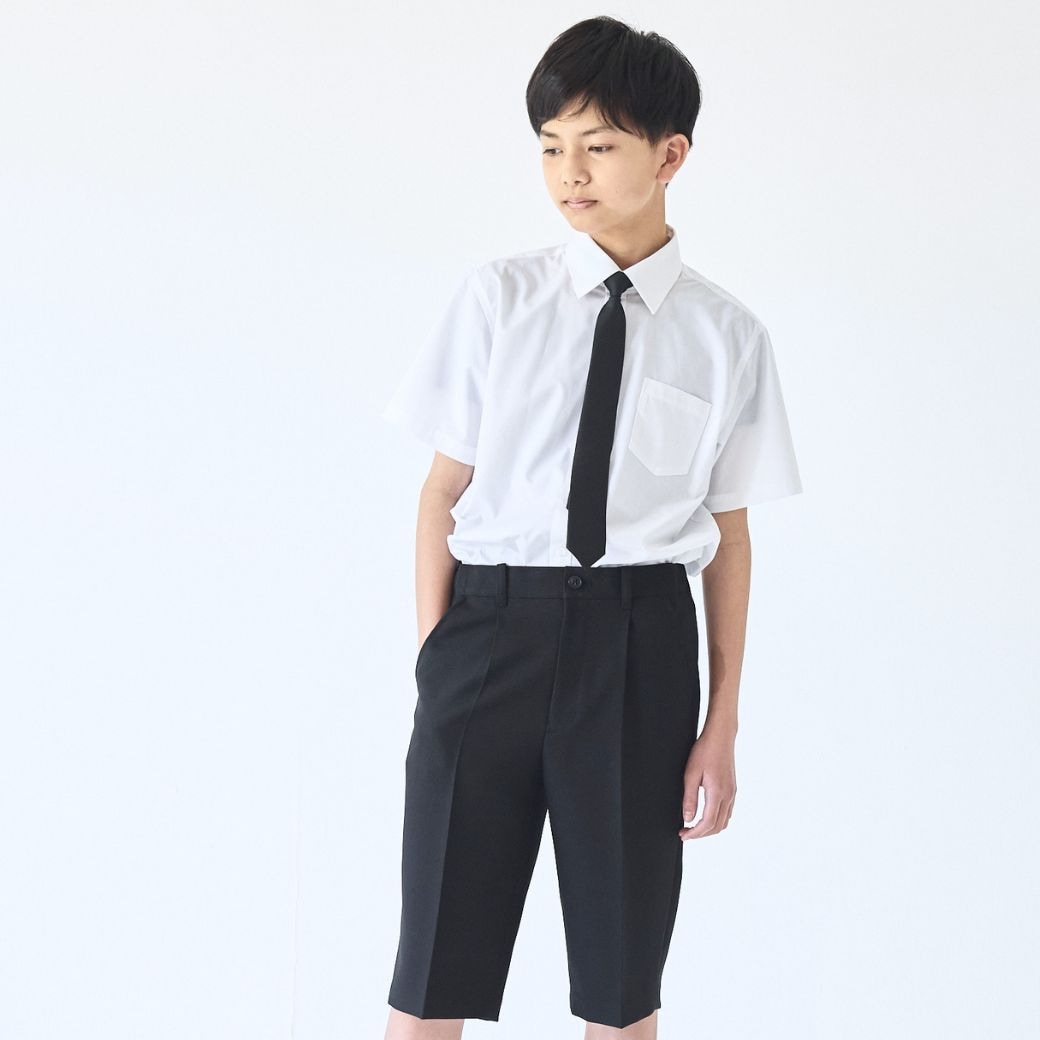 男の子フォーマル2点セット 半袖シャツ・ネクタイ・ハーフパンツ 140 150 160cm(8833-5601-set)