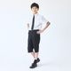 男の子フォーマル2点セット 半袖シャツ・ネクタイ・ハーフパンツ 140 150 160cm(8833-5601-set)
