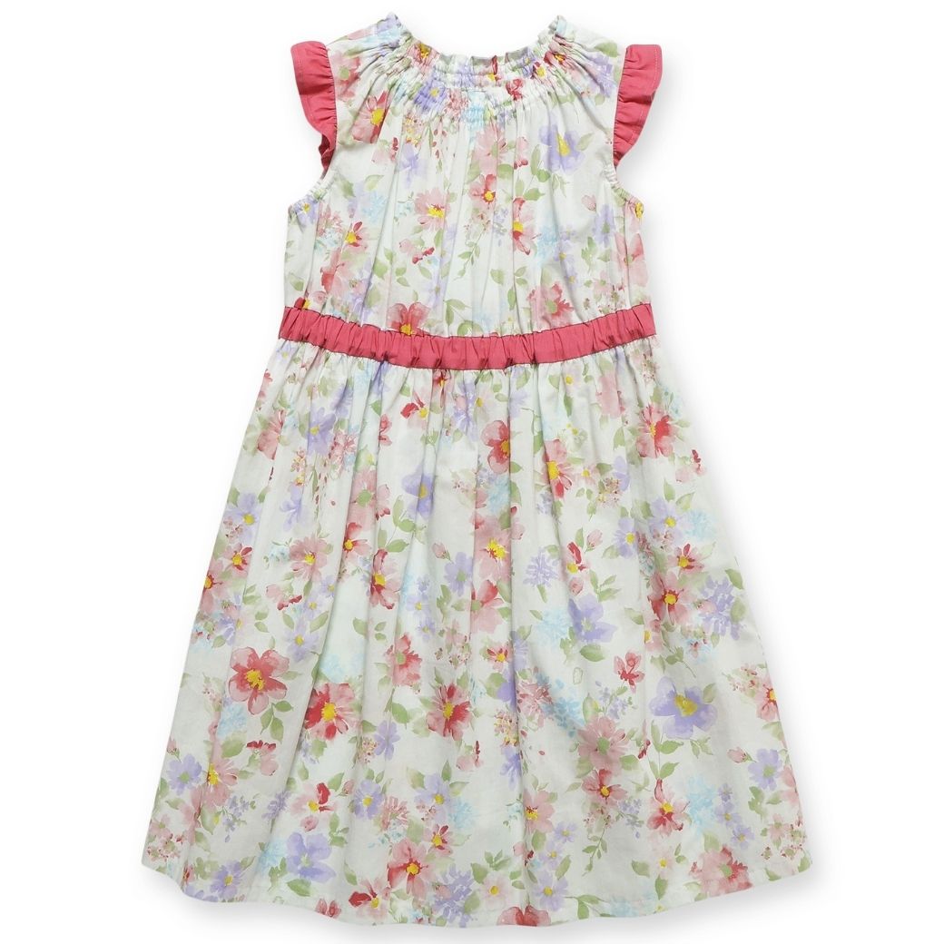 【CLEARANCEセール40%OFF】ボタニカルプリントワンピース 110 120 130 140cm (2336-7342/2436-7386) CHOPINblue/ショパン ブルー