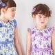 ボタニカルプリントワンピース 110 120 130 140cm (2336-7342/2436-7386) CHOPINblue/ショパン ブルー