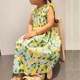 【SUMMERセール20％OFF】ボタニカルプリントワンピース 110 120 130 140cm (2336-7342/2436-7386) CHOPINblue/ショパン ブルー