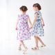 ボタニカルプリントワンピース 110 120 130 140cm (2336-7342/2436-7386) CHOPINblue/ショパン ブルー