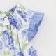 ボタニカルプリントワンピース 110 120 130 140cm (2336-7342/2436-7386) CHOPINblue/ショパン ブルー