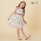 【SUMMERセール20％OFF】ボタニカルプリントワンピース 110 120 130 140cm (2336-7342/2436-7386) CHOPINblue/ショパン ブルー