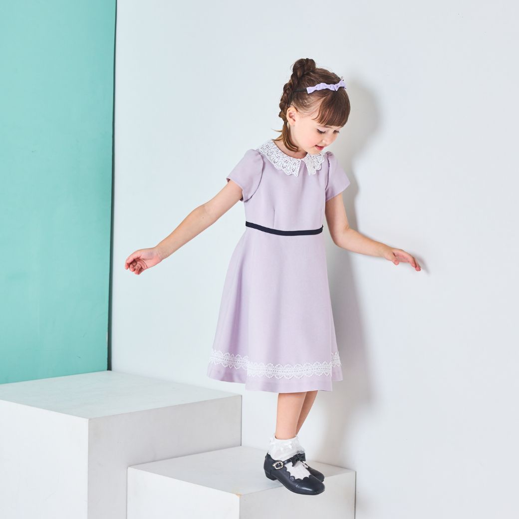 【新色追加】レース襟アンサンブル 115 120 130cm (1301-7350) CHOPIN deux/ショパンドゥ