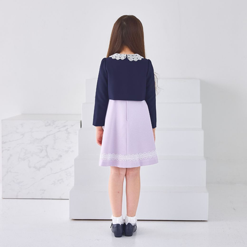 新色追加】レース襟アンサンブル 115 120 130cm （1301-7350