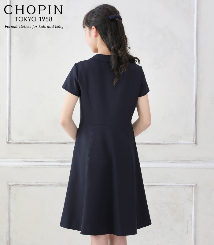 半袖 ピンタックシャツワンピース 140 150 160cm(8836-2506)