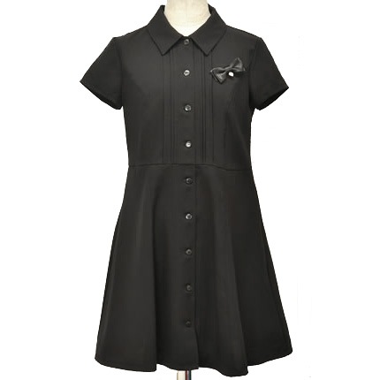 半袖 ピンタックシャツワンピース 140 150 160cm(8836-2506)