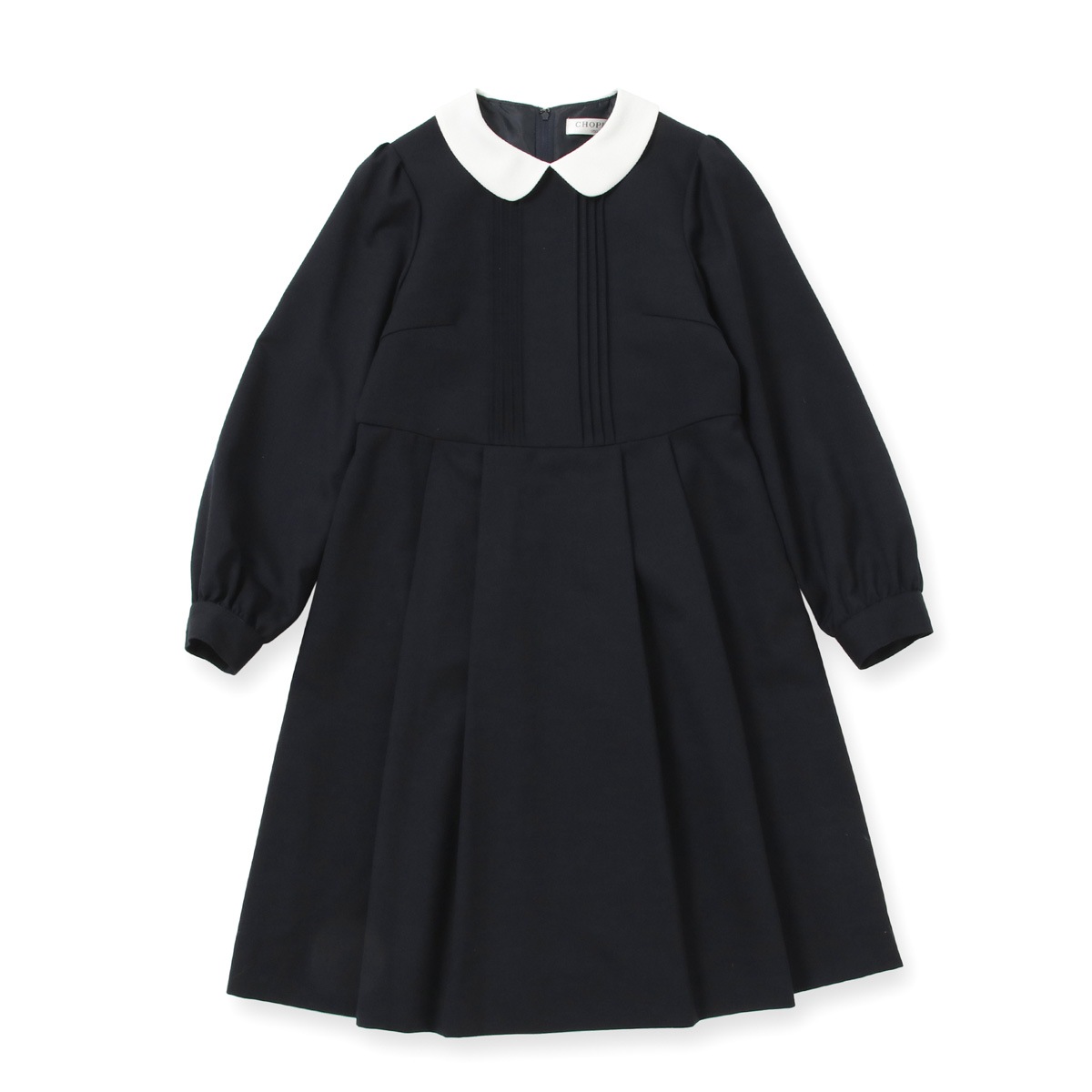 ウエスト切り替えウールワンピース 140 150 160 170cm (8296-2555)