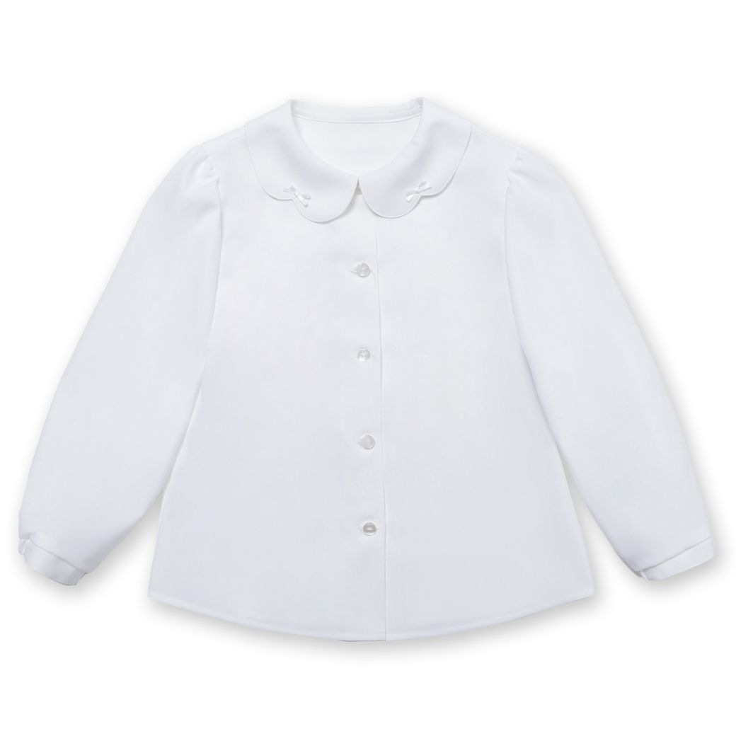 スカラップ襟ブラウス 110 120 130 140cm (2403-2363) CHOPINblue/ショパンブルー