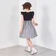 モノトーンチェックドッキングワンピース 110 120 130cm (2636-7351) CHOPIN blue/ショパンブルー