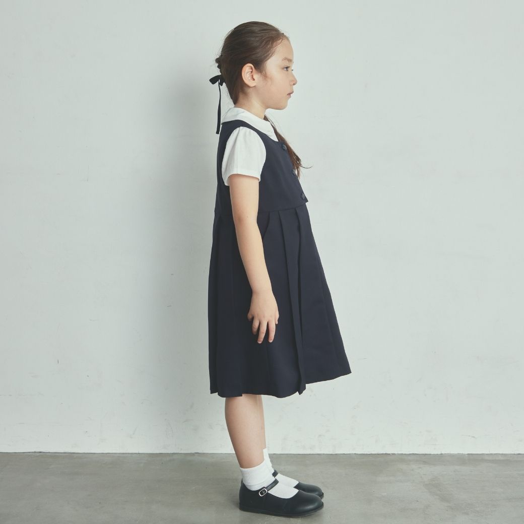 【WEB限定】前開きジャンパースカート 90 100 105 110 115 120 130 120Bcm (2436-2372) CHOPINblue/ショパンブルー