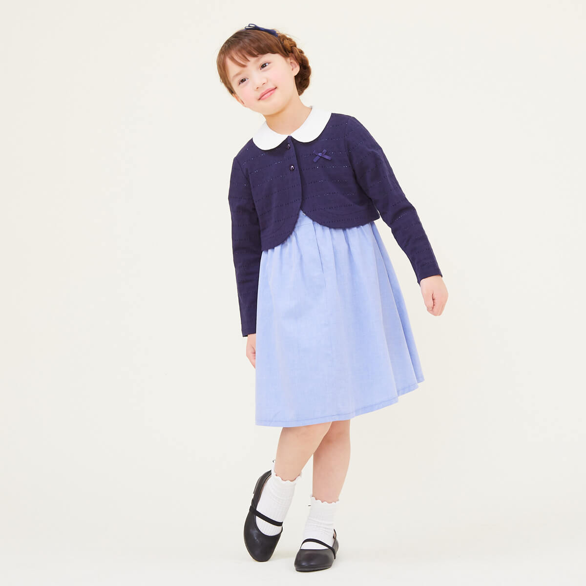 【セール35%OFF】カーディガン カットソーボレロカーディガン 100 110 120 130 140cm 子供服 女の子 (1332-8351) CHOPIN deux/ショパンドゥ