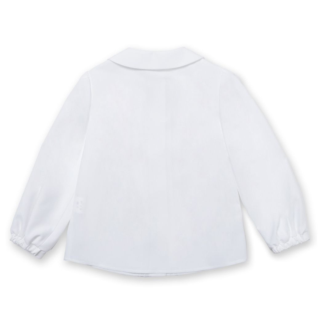 リボン付きピンタックブラウス 110 120 130cm (2403-2362) CHOPINblue/ショパンブルー