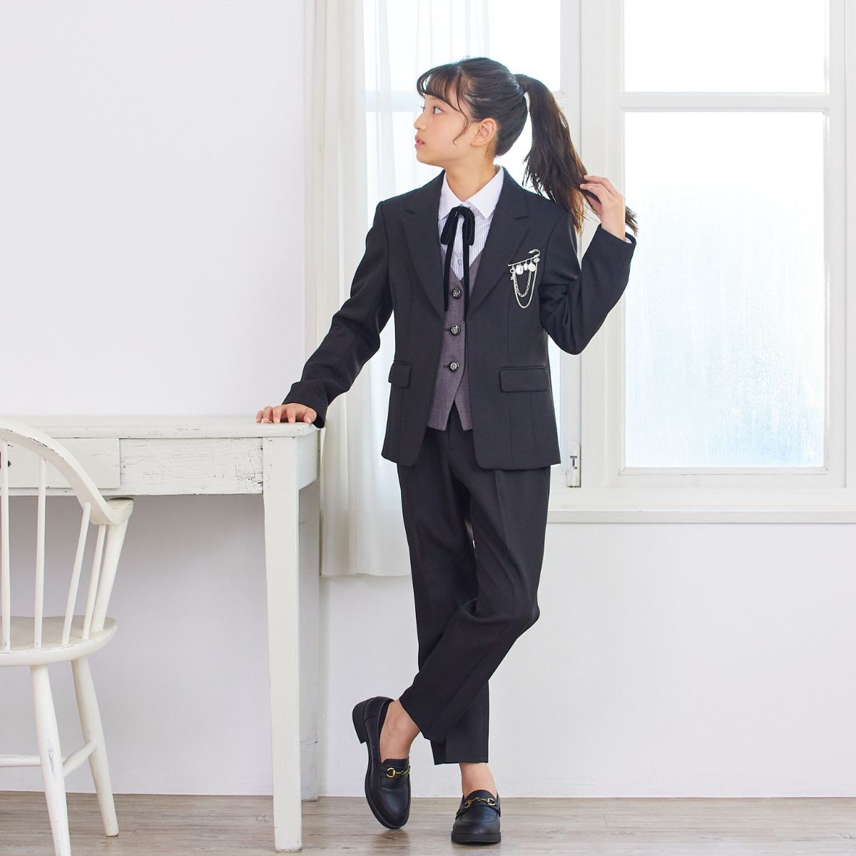 マニッシュパンツスーツ 150 160 165cm(9301-2513)