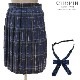 チェック柄プリーツスカート&リボンセット 140 150 160 170cm(8294-2557)