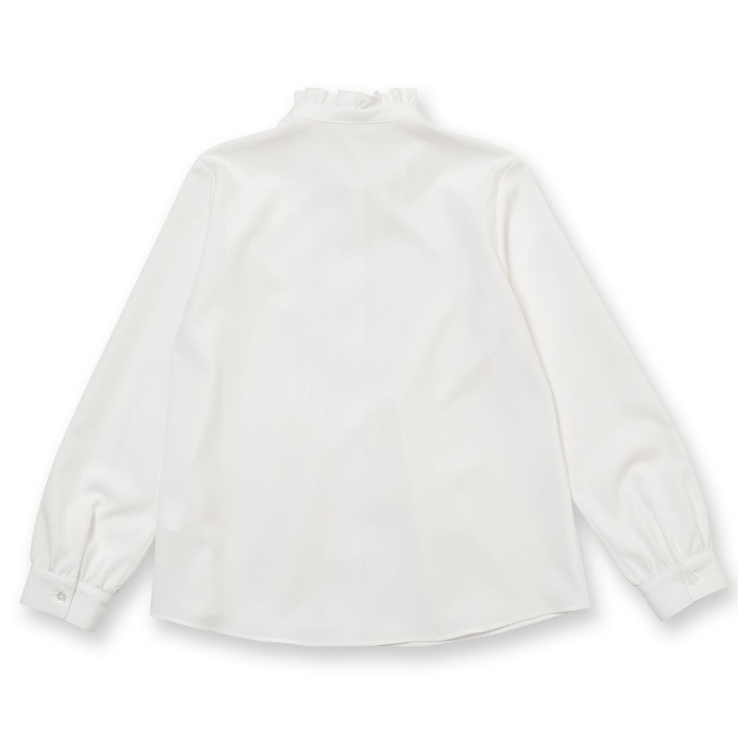 【WINTER SALE10%OFF】スタンドフリル襟ブラウス 140 150 160 170cm (2403-8564) CHOPINblue/ショパンブルー