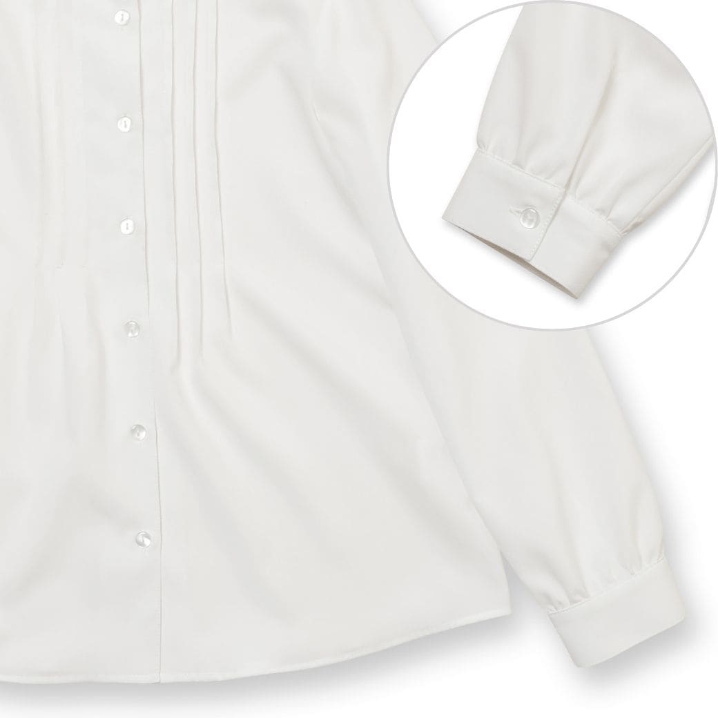 【WINTER SALE10%OFF】スタンドフリル襟ブラウス 140 150 160 170cm (2403-8564) CHOPINblue/ショパンブルー