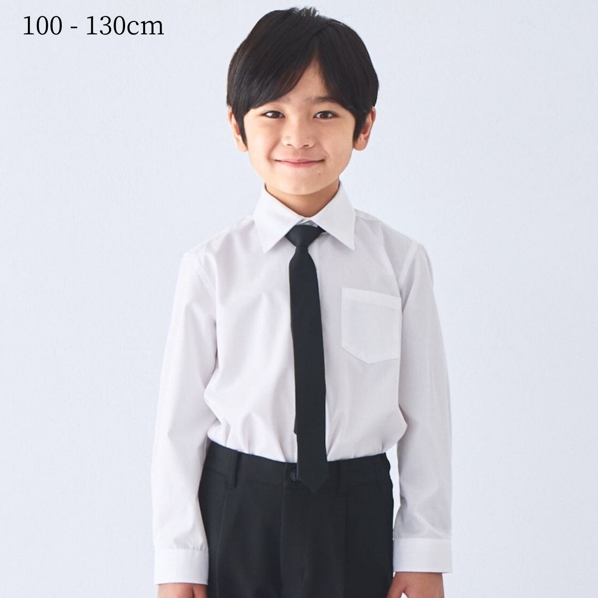 NEW【セール22%OFF】長袖 ネクタイ付きフォーマルシャツ 100 110 120 130cm(8893-5400)