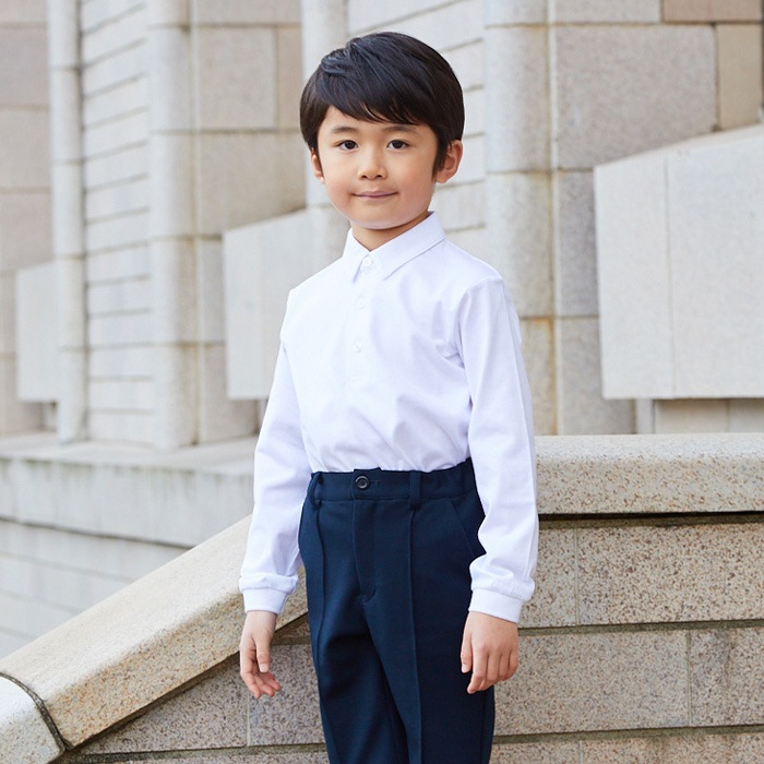 シルケット天竺長袖シャツ 90 100 110 120 130cm(8293-5433)