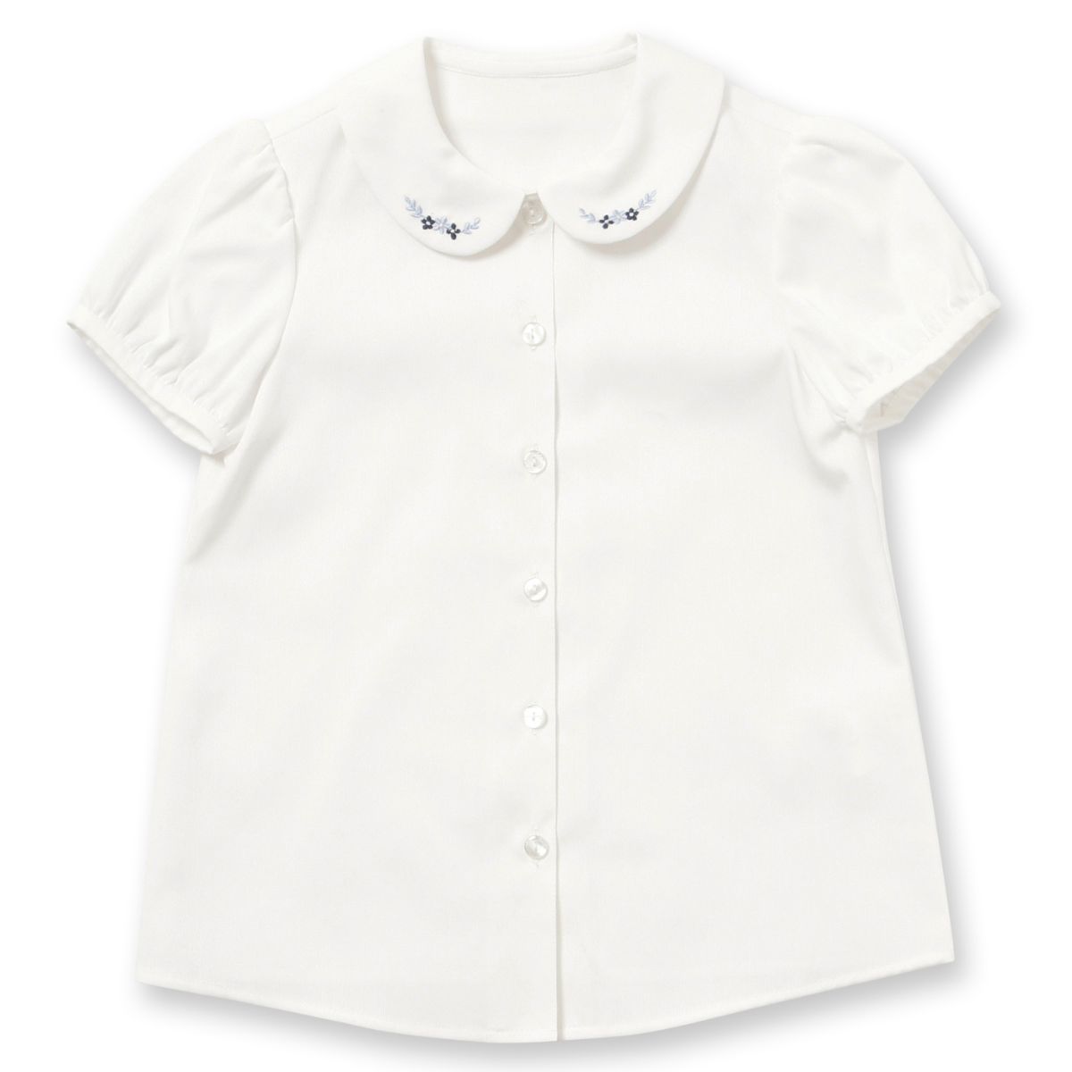 ブラウス 刺繍襟半袖コットンピケブラウス 90 100 110 120 130 140cm (8393-2306) CHOPIN/ショパン