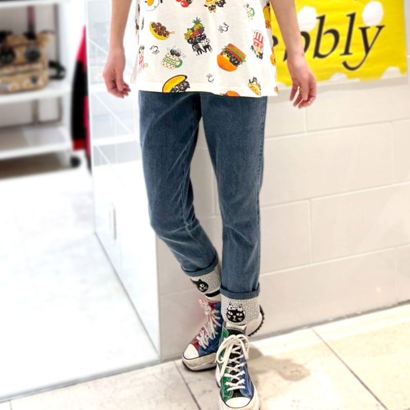 Me&Yoロールアップデニムパギンス