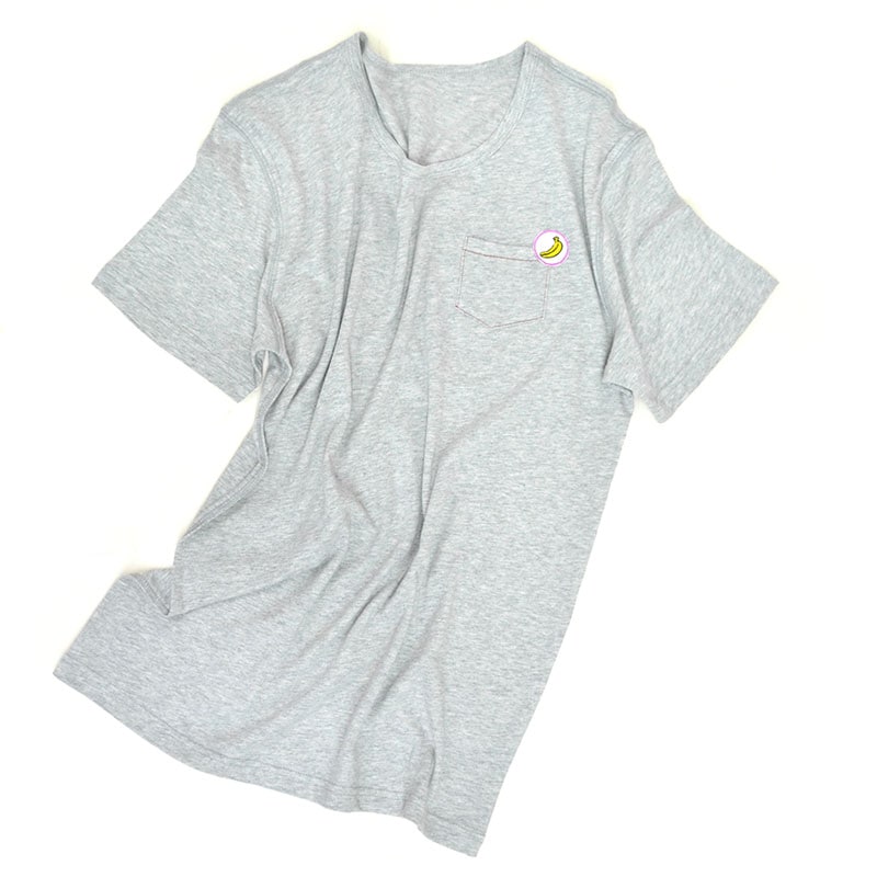 【BANANA Tees】Apple Pocket GRAY