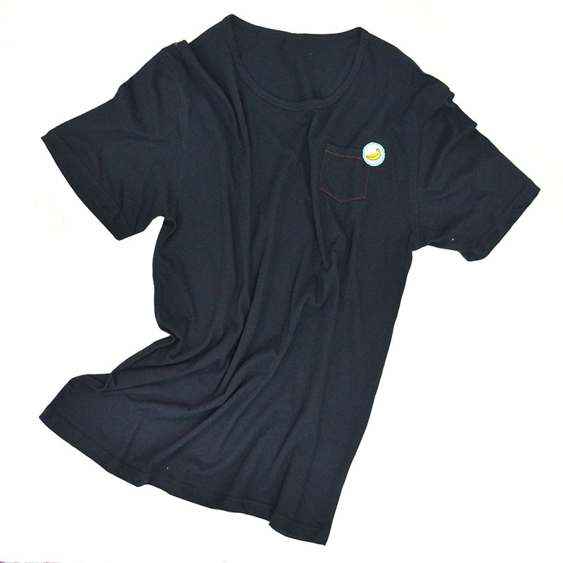 【BANANA Tees】Apple Pocket BLACK