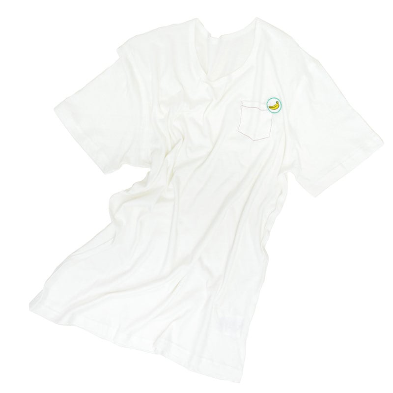 【BANANA Tees】Apple Pocket WHITE