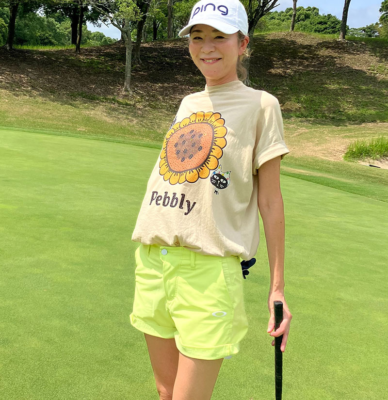 Me&YoヒマワリモックネックTシャツ