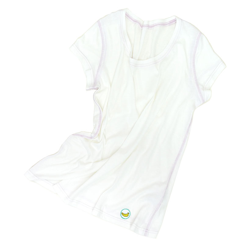 【BANANA Tees】Plum WHITE