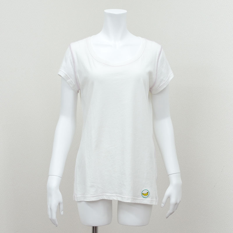 【BANANA Tees】Plum WHITE