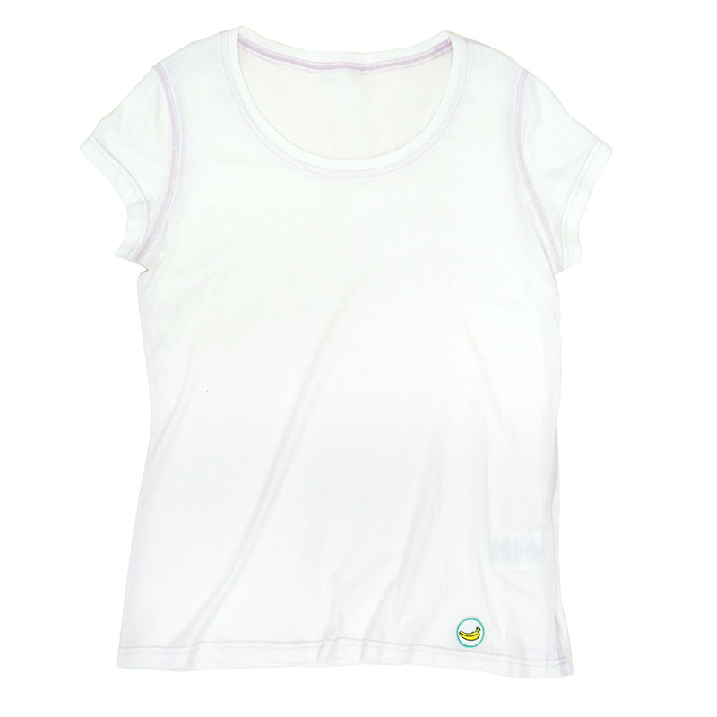 【BANANA Tees】Plum WHITE