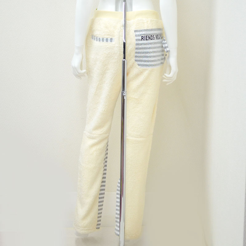 プリントジップボアパンツ