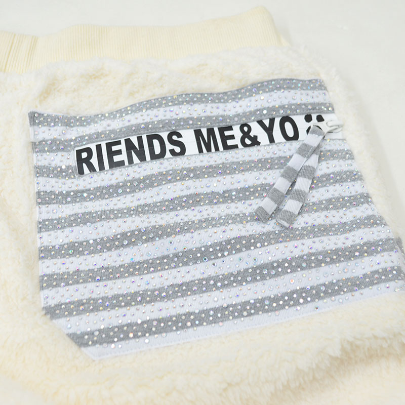 プリントジップボアパンツ