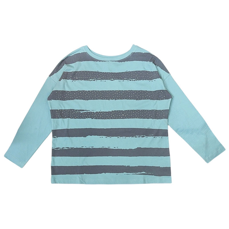 ボーダードットロングTシャツ