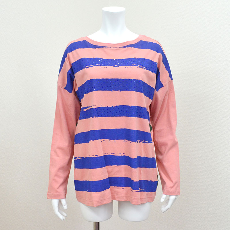 ボーダードットロングTシャツ