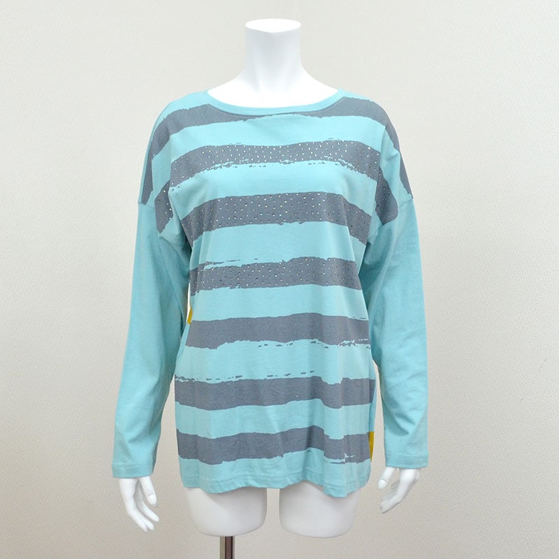 ボーダードットロングTシャツ