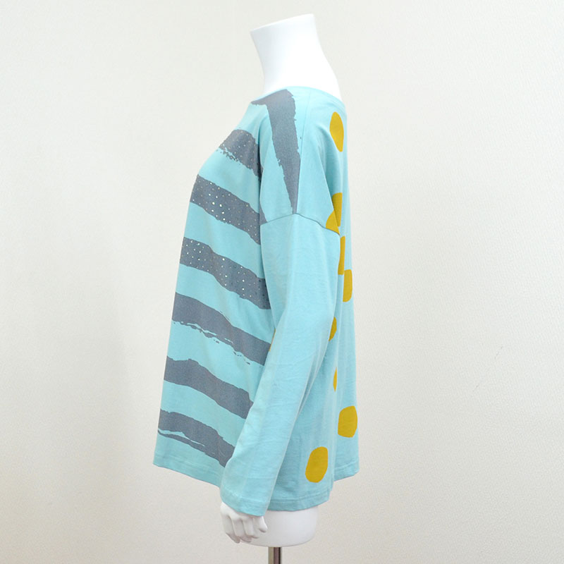 ボーダードットロングTシャツ